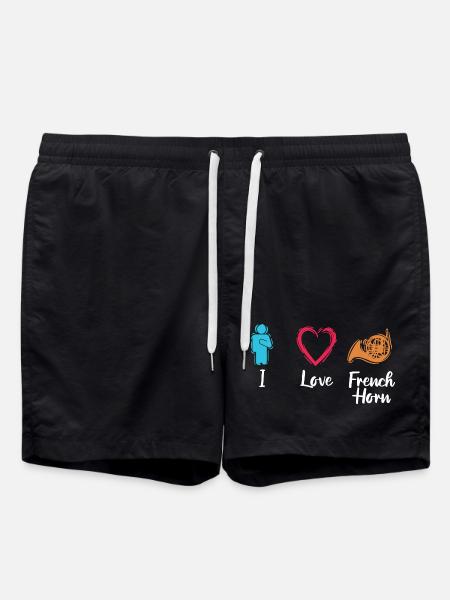 Ich liebe Waldhorn - Badeshorts - Schwarz