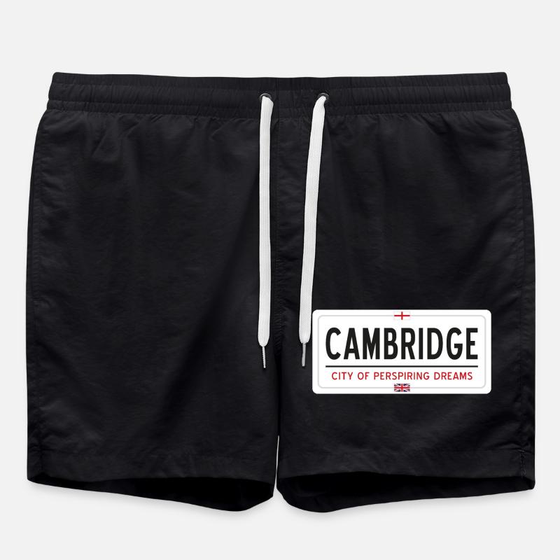 Cambridge town sign - Swim Trunks - black
