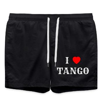J’adore le tango - Short de bain - noir - Devant - AI Model Male 185 light (185cm)