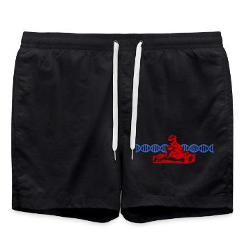 Gokart DNA Kart Racing DNS | Farben änderbar - Badeshorts - Schwarz - Vorne - AI Model Male 185 light (185cm)