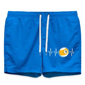 Heartbeat Billard 9-Ball Symbol Pulse Pool ECG - Short de bain - cobalt blue - Devant