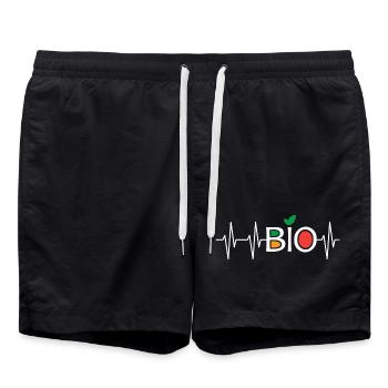 Heartbeat Organic Healthy Green Nutrition Pulse Icône - Short de bain - noir - Devant - AI Model Male 185 light (185cm)