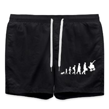 Entwicklung eines Skateboarders - Badeshorts - Schwarz - Vorne - AI Model Male 185 light (185cm)
