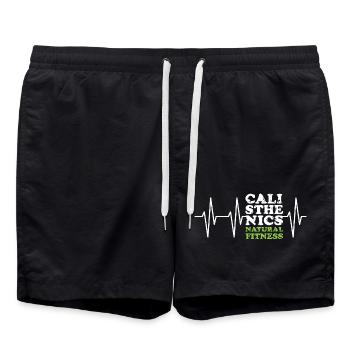 Natural Fitness Calisthenics Sport Pulse Heartbeat - Short de bain - noir - Devant - AI Model Male 185 light (185cm)