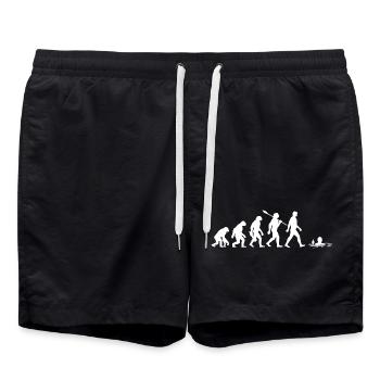Evolution - Eisbader - Winterbaden - Eisbaden - Badeshorts - Schwarz - Vorne - AI Model Male 185 light (185cm)
