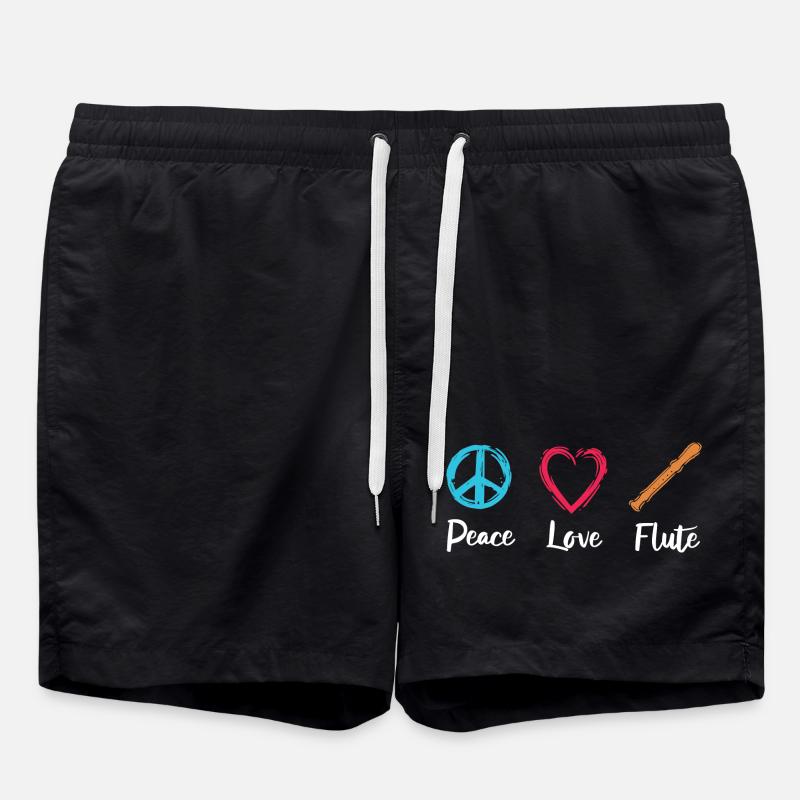 Flûte d’amour de paix - Short de bain - noir