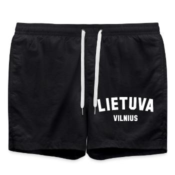 LITHUANIA Vilnius Lietuva Vilnius - Swim Trunks - black - Front - AI Model Male 185 light (185cm)