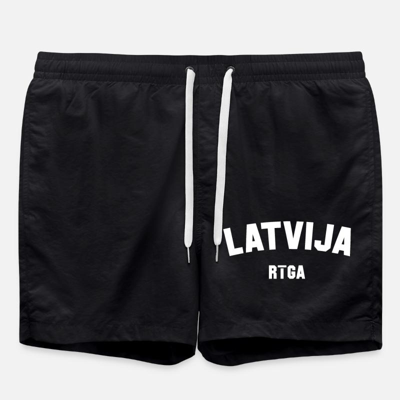 LATVIA Lettland Riga - Swim Trunks - black