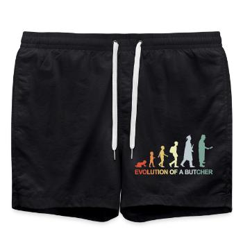 Vintage Metzger Evolution - Badeshorts - Schwarz - Vorne - AI Model Male 185 light (185cm)