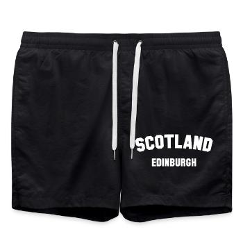 ÉDIMBOURG Ecosse Schottland - Short de bain - noir - Devant - AI Model Male 185 light (185cm)