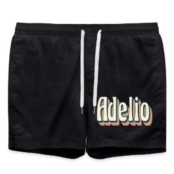 Adelio t-shirt t-shirt rétro idée cadeau vintage - Short de bain - noir - Devant - AI Model Male 185 light (185cm)