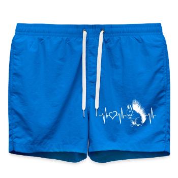 Eichhörnchen Puls Liebe Waldtiere Herz Symbol icon - Badeshorts - Cobalt blue - Vorne