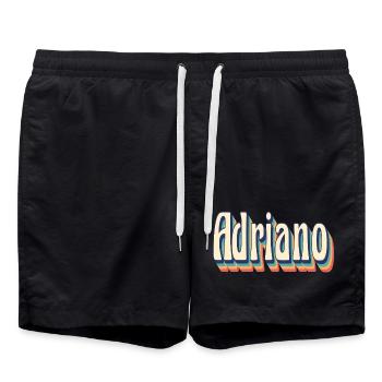 Adriano t-shirt rétro vintage t-shirt cadeau - Short de bain - noir - Devant - AI Model Male 185 light (185cm)