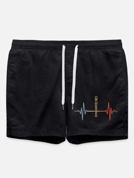 Flûte Heartbeat Retro - Short de bain - noir
