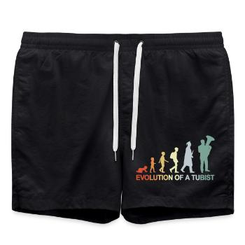 Development of a tuba player - Swim Trunks - black - Front - AI Model Male 185 light (185cm)