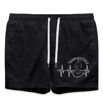 pouls renard nature renards illustration nature icône - Short de bain - noir - Devant - AI Model Male 185 light (185cm)