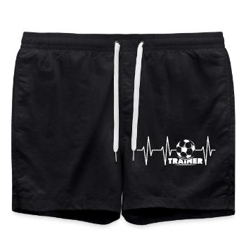 Coach Pulse Heartbeat Symbol Football Symbole Balle - Short de bain - noir - Devant - AI Model Male 185 light (185cm)