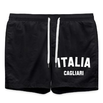 CAGLIARI Italie Italien - Short de bain - noir - Devant - AI Model Male 185 light (185cm)