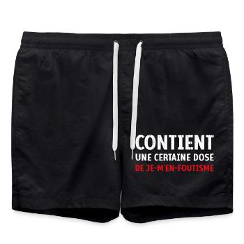 Contient une certaine dose de je-m’en-foutisme - Short de bain - noir - Devant - AI Model Male 185 light (185cm)