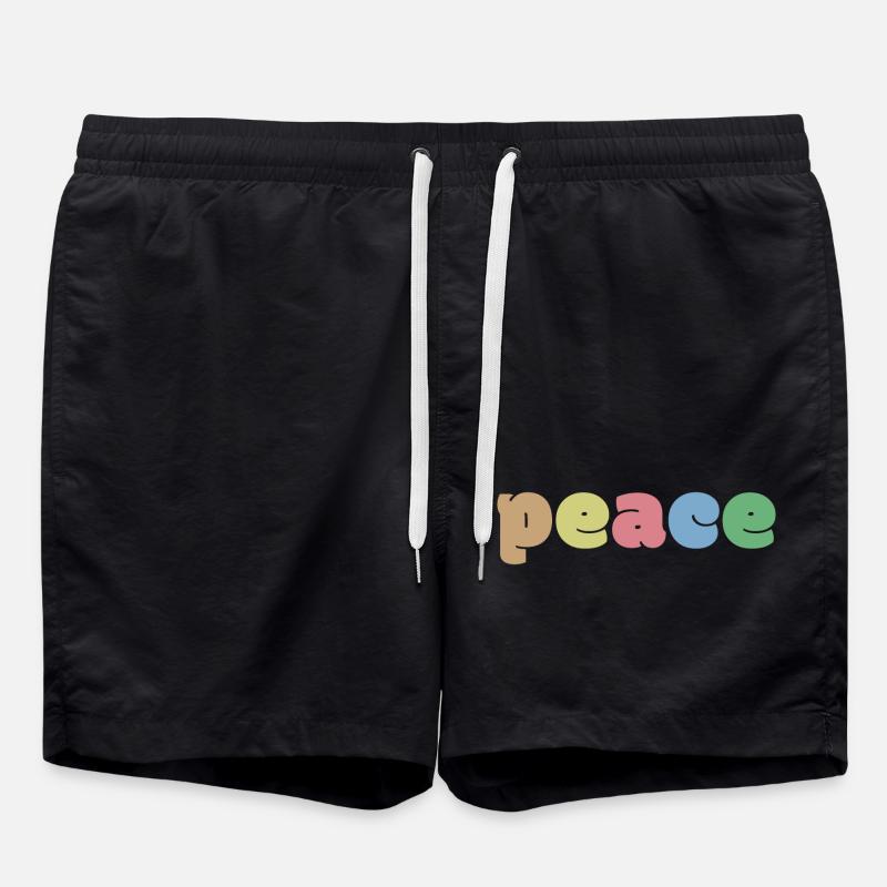 Friedensfarben - Badeshorts - Schwarz
