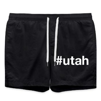 Hashtag de l’UTAH - Short de bain - noir - Devant - AI Model Male 185 light (185cm)