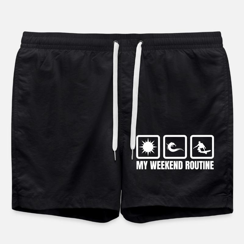 My Weekend Routine - Badeshorts - Schwarz