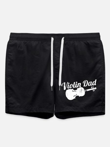 Violinist Father - Swim Trunks - black