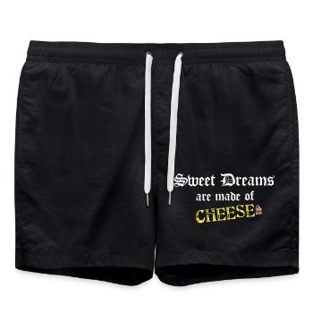 Käseträume Gothic - Badeshorts - Schwarz - Vorne - AI Model Male 185 light (185cm)