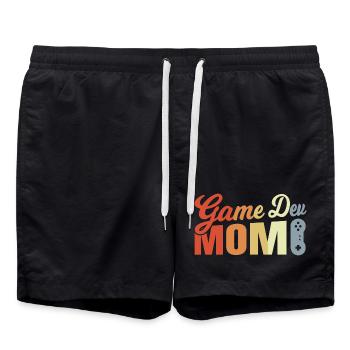Game Developer Mom - Swim Trunks - black - Front - AI Model Male 185 light (185cm)