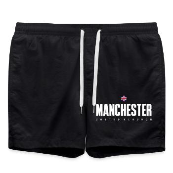 Manchester - Badeshorts - Schwarz - Vorne - AI Model Male 185 light (185cm)