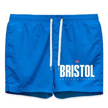 Bristol UK Block Wordmark - Swim Trunks - cobalt blue - Front