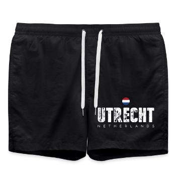 Utrecht Lettres de la ville en détresse - Short de bain - noir - Devant - AI Model Male 185 light (185cm)