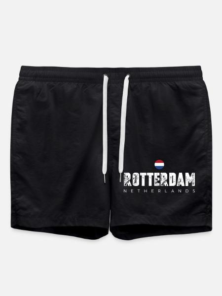 Rotterdam Bold City Emblem - Swim Trunks - black