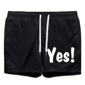 Yes! - Badeshorts - Schwarz - Vorne - AI Model Male 185 light (185cm)
