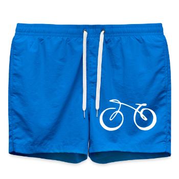 White Minimalist Bike - Swim Trunks - cobalt blue - Front