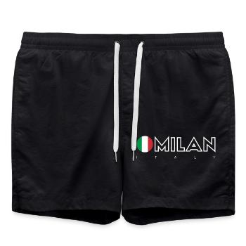 Milan - Short de bain - noir - Devant - AI Model Male 185 light (185cm)