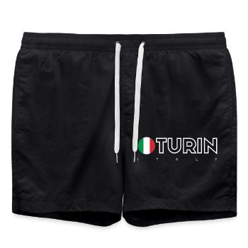 Turin - Badeshorts - Schwarz - Vorne - AI Model Male 185 light (185cm)