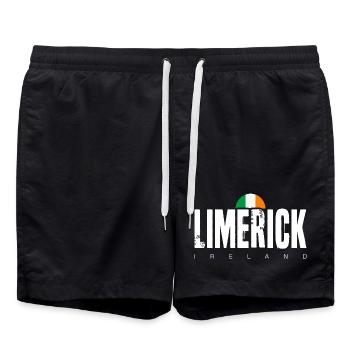 Design details required - Swim Trunks - black - Front - AI Model Male 185 light (185cm)