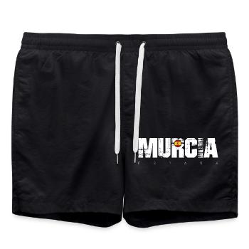 Murcia Spain Distressed Text - Swim Trunks - black - Front - AI Model Male 185 light (185cm)
