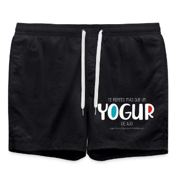 Yogourt à l’ail (noir) - Short de bain - noir - Devant - AI Model Male 185 light (185cm)