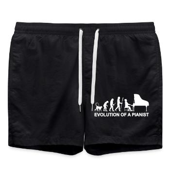 Évolution d’un pianiste - Short de bain - noir - Devant - AI Model Male 185 light (185cm)