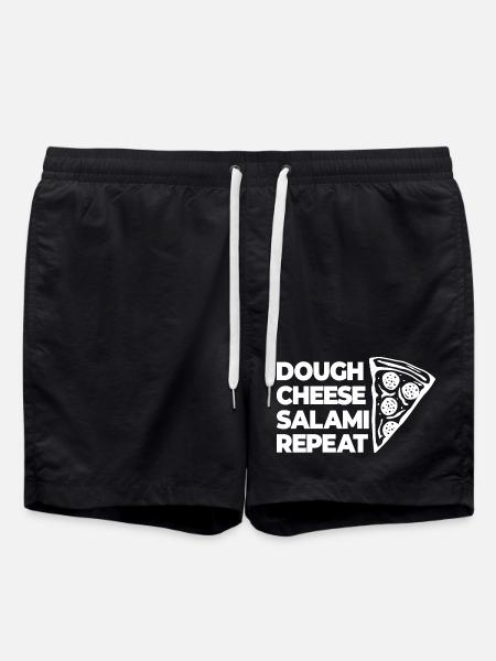 Dough Cheese Salami Again - Swim Trunks - black