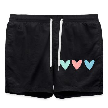 VALENTINSTAG. Junggesellinnenabschied. ICH LIEBE DICH. ICH LIEBE DICH. LIEBE - Badeshorts - Schwarz - Vorne - AI Model Male 185 light (185cm)
