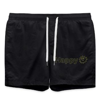 Happy - Badeshorts - Schwarz - Vorne - AI Model Male 185 light (185cm)