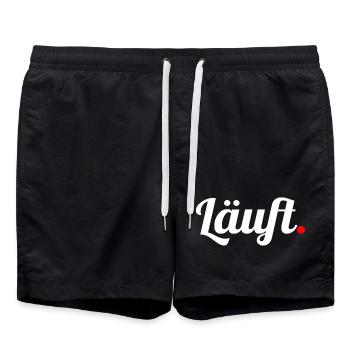 Läuft. - Badeshorts - Schwarz - Vorne - AI Model Male 185 light (185cm)