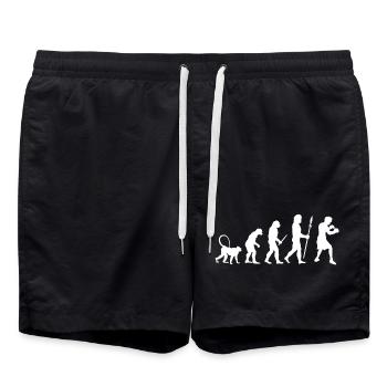 Évolution de la boxe - Short de bain - noir - Devant - AI Model Male 185 light (185cm)