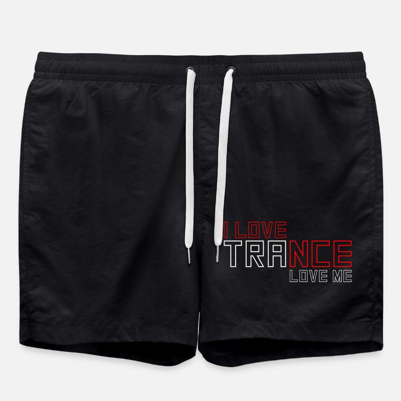 I Love Trance - Badeshorts - Schwarz