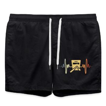 Welder Heart Palpitations Vintage - Swim Trunks - black - Front - AI Model Male 185 light (185cm)