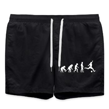 Fußball Evolution Affe lustige Designs Fan Logo - Badeshorts - Schwarz - Vorne - AI Model Male 185 light (185cm)