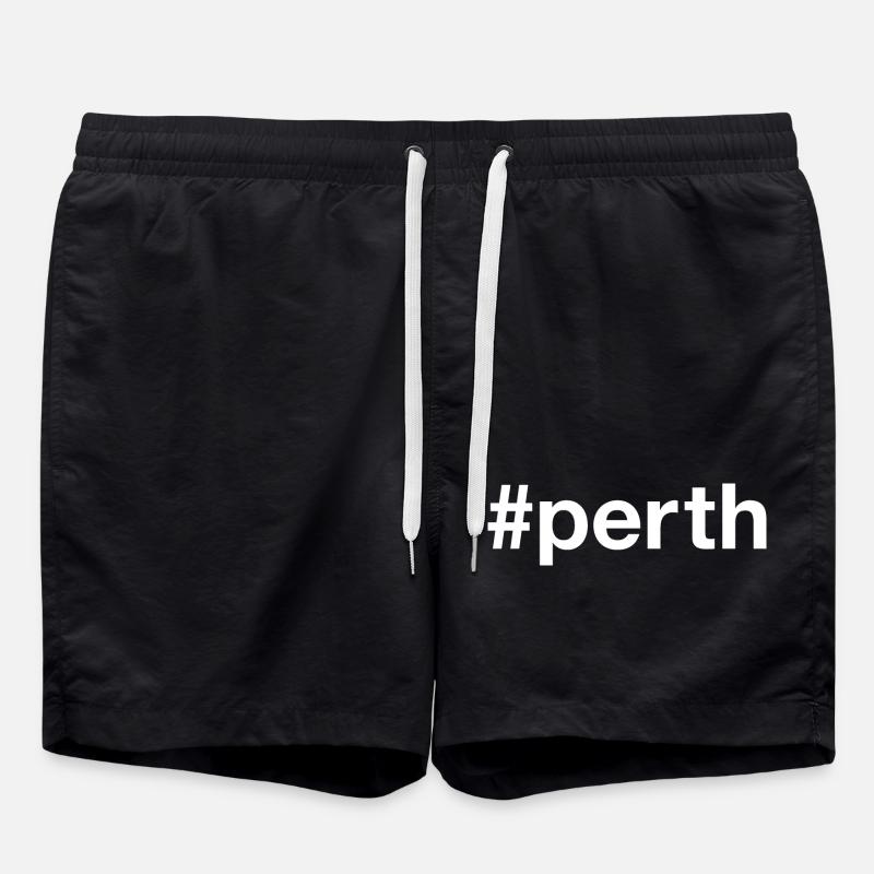 PERTH, Australia, Australia - Swim Trunks - black